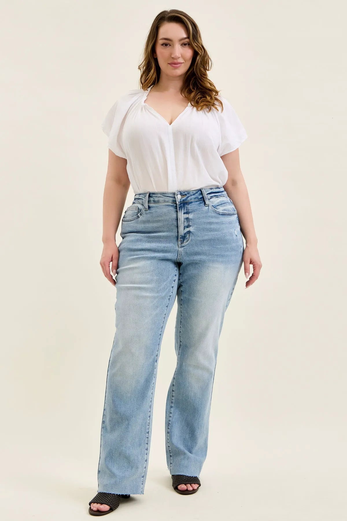 Brett Vintage Scrape Dad Jean - PLUS