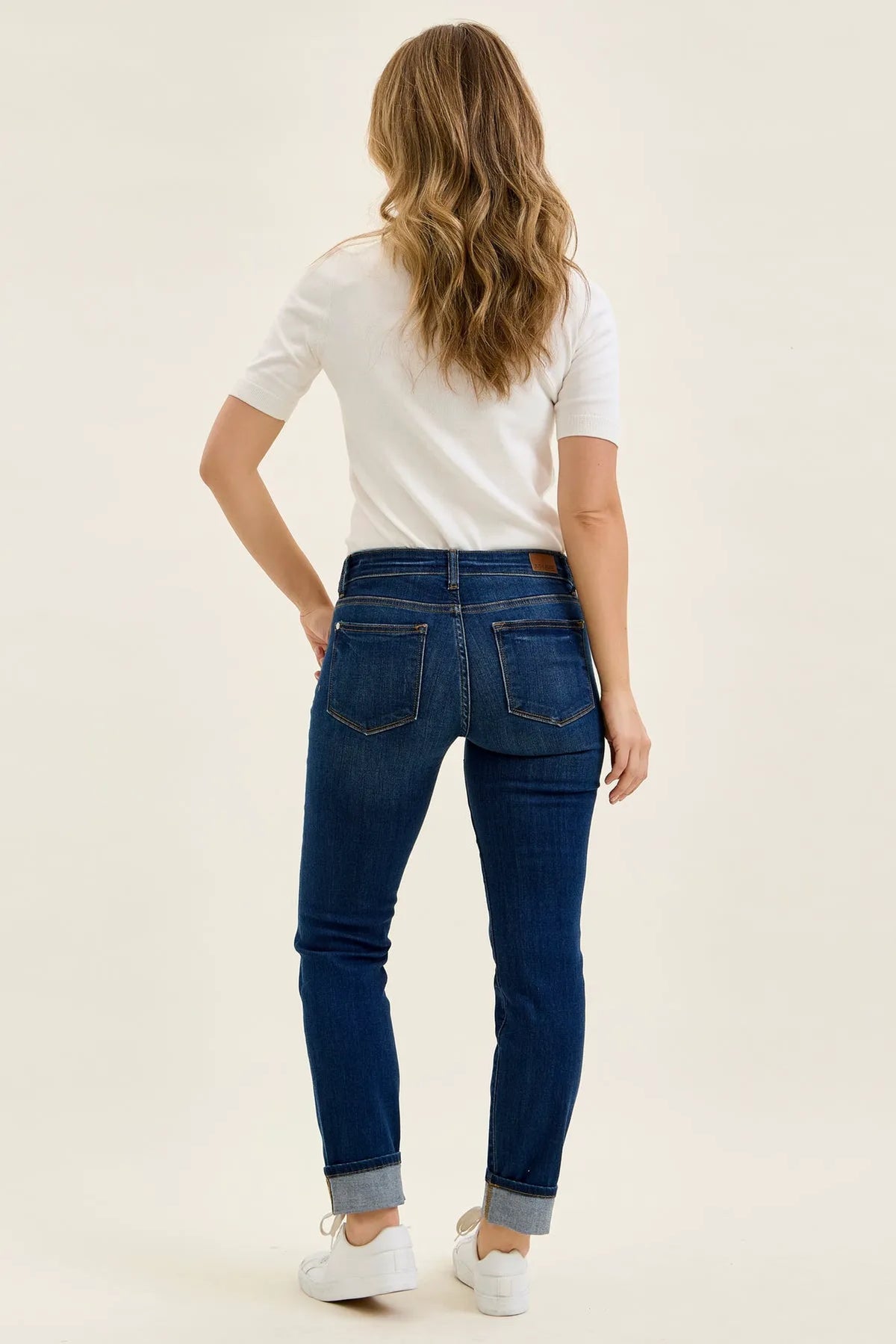 Kimberly Dark Wash Straight Fit Cuff