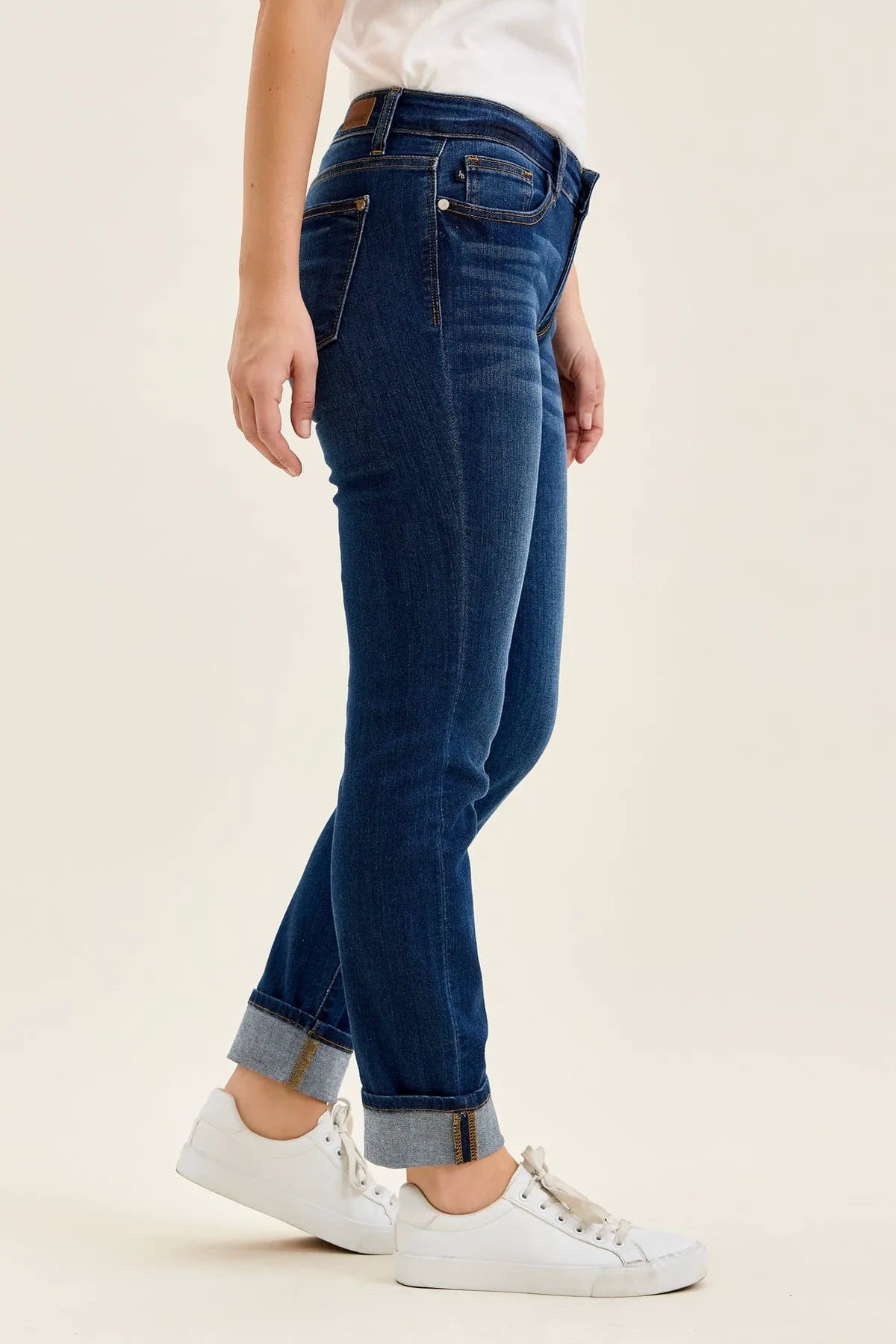 Kimberly Dark Wash Straight Fit Cuff