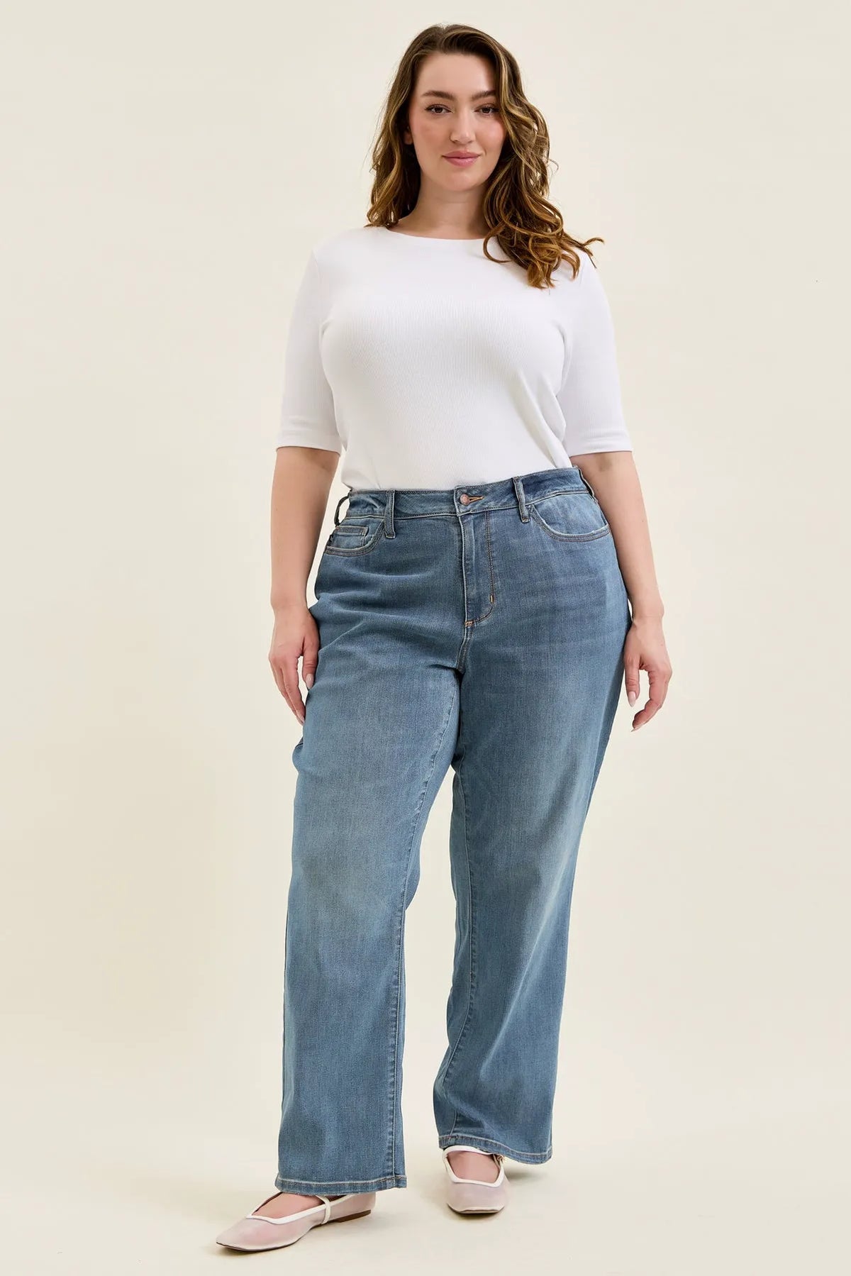 Kimberly Straight Fit (Medium Wash) - PLUS