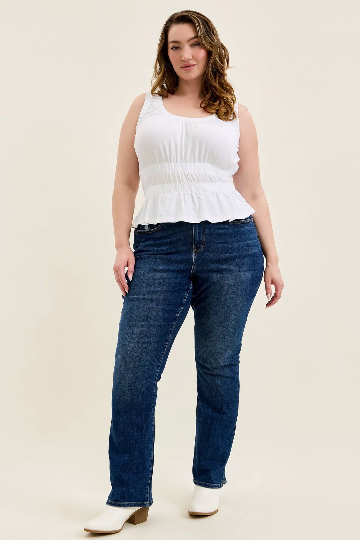 Daisy Slit-Hem Slim Bootcut - PLUS