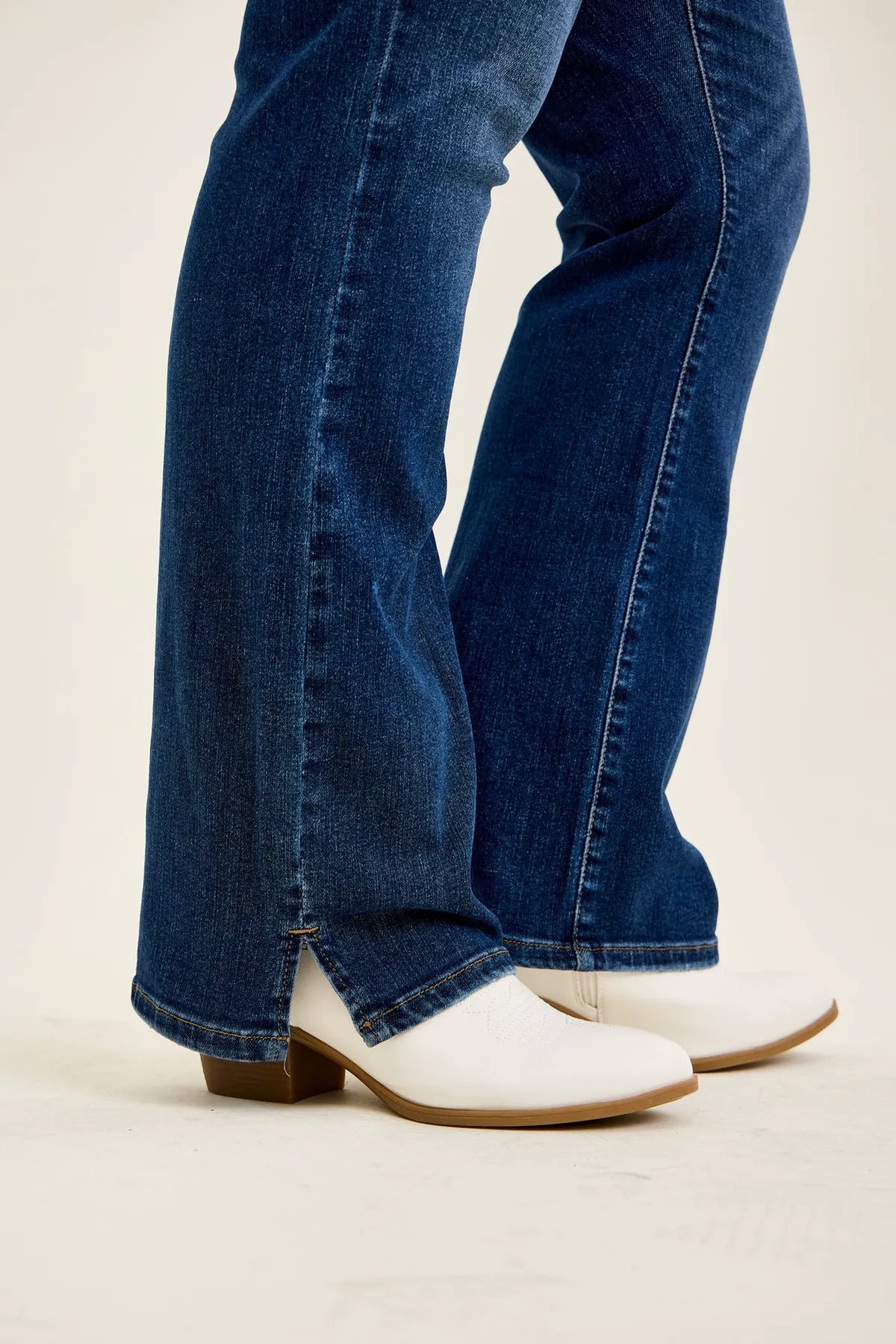 Daisy Slit-Hem Slim Bootcut - PLUS