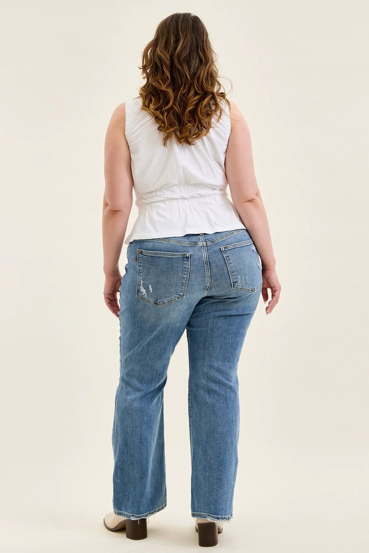 Daisy Vintage Bootcut With Destroy Hem - PLUS