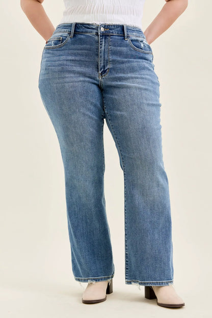 Daisy Vintage Bootcut With Destroy Hem - PLUS
