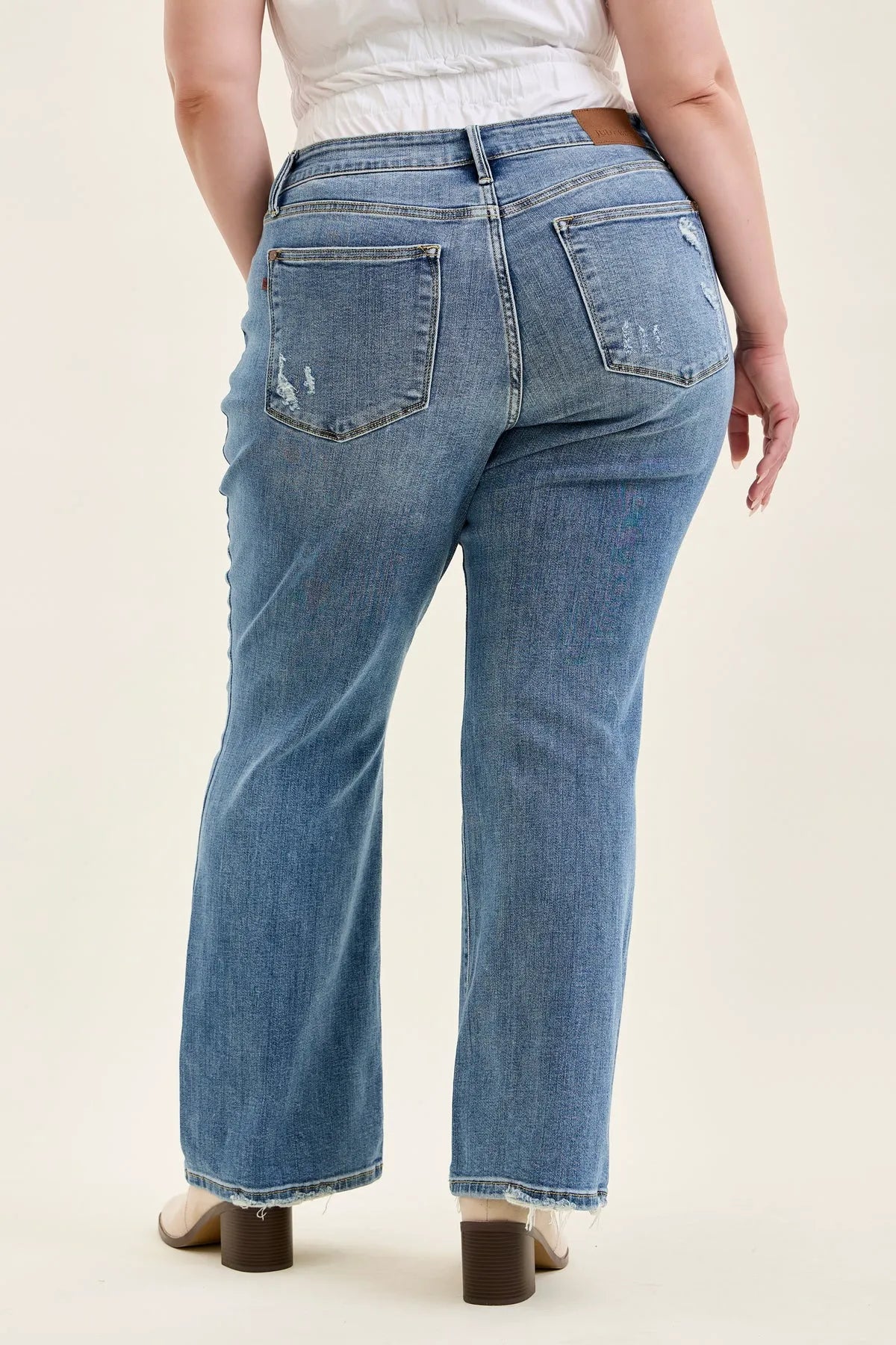 Daisy Vintage Bootcut With Destroy Hem - PLUS