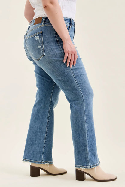 Daisy Vintage Bootcut With Destroy Hem - PLUS