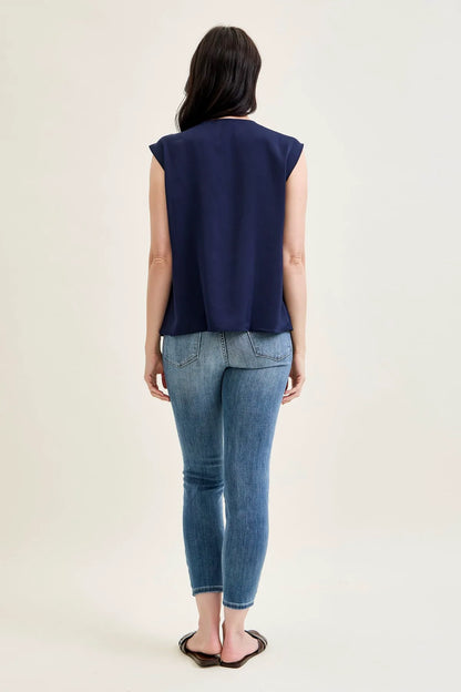 Angie Relaxed Fit Bleach Splash Cropped