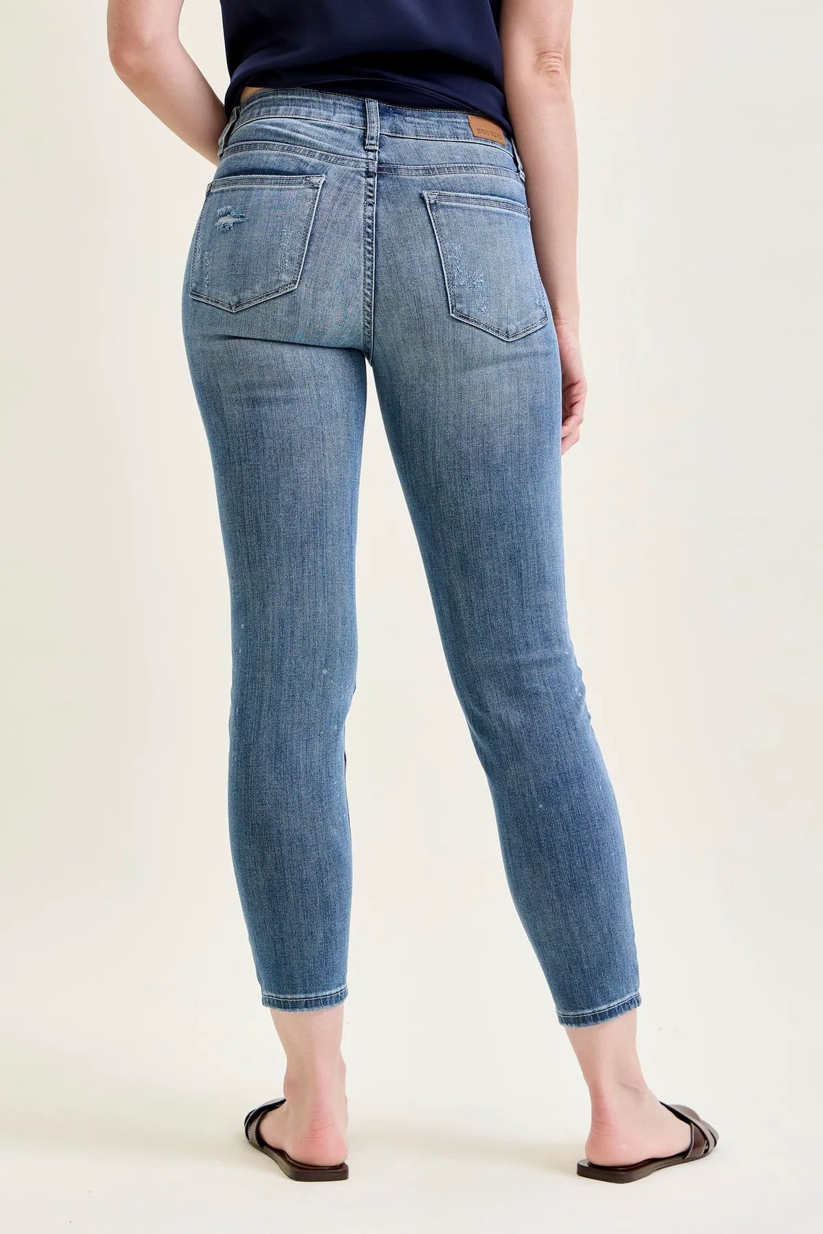Angie Relaxed Fit Bleach Splash Cropped