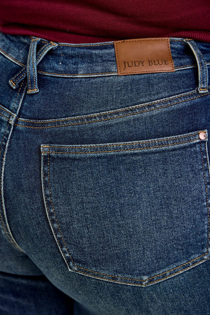 Lux Vintage Brushed Blue Wide Leg with Welt Pockets - PLUS