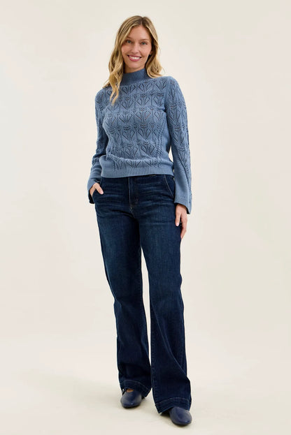 Penny Dark Indigo Trouser Wide Leg