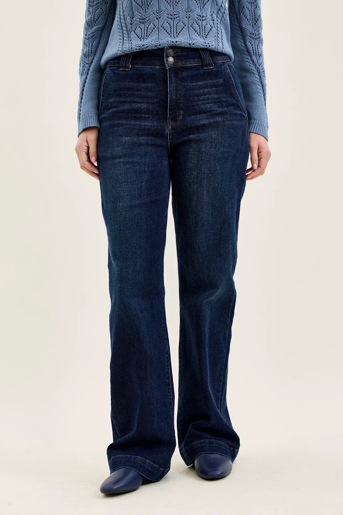 Penny Dark Indigo Trouser Wide Leg