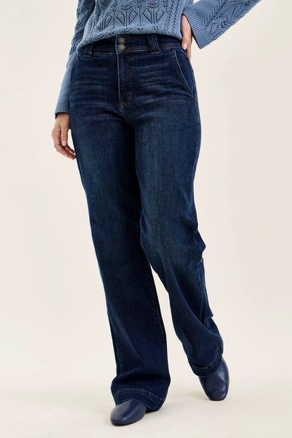 Penny Dark Indigo Trouser Wide Leg
