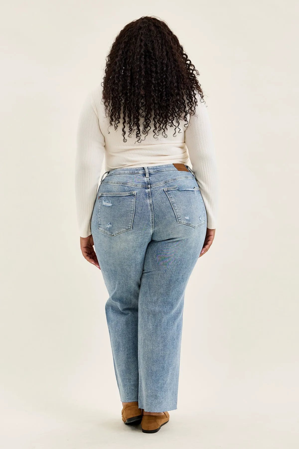 Brenda Retro 90's Destructed Straight Fit - PLUS
