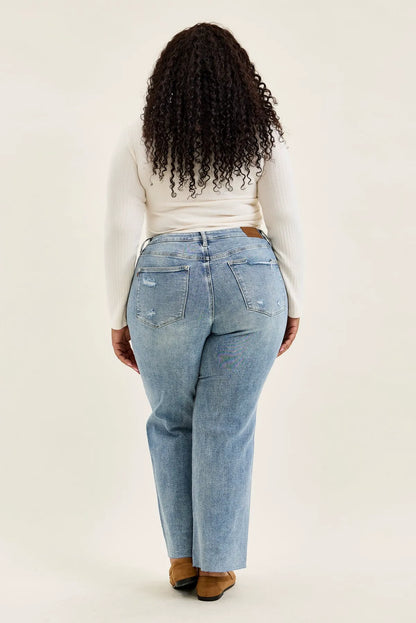 Brenda Retro 90's Destructed Straight Fit - PLUS