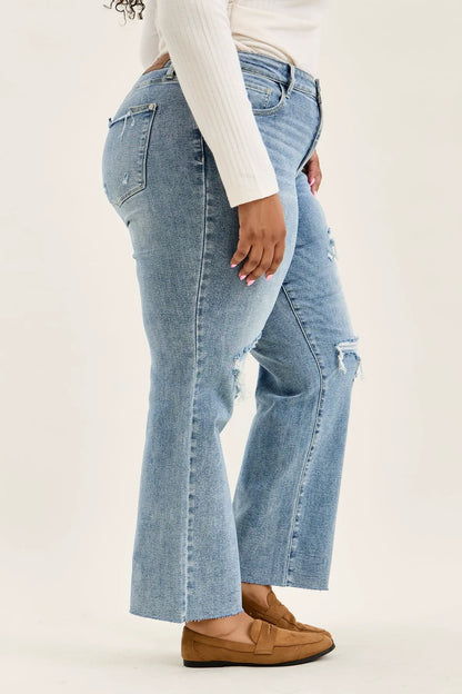 Brenda Retro 90's Destructed Straight Fit - PLUS
