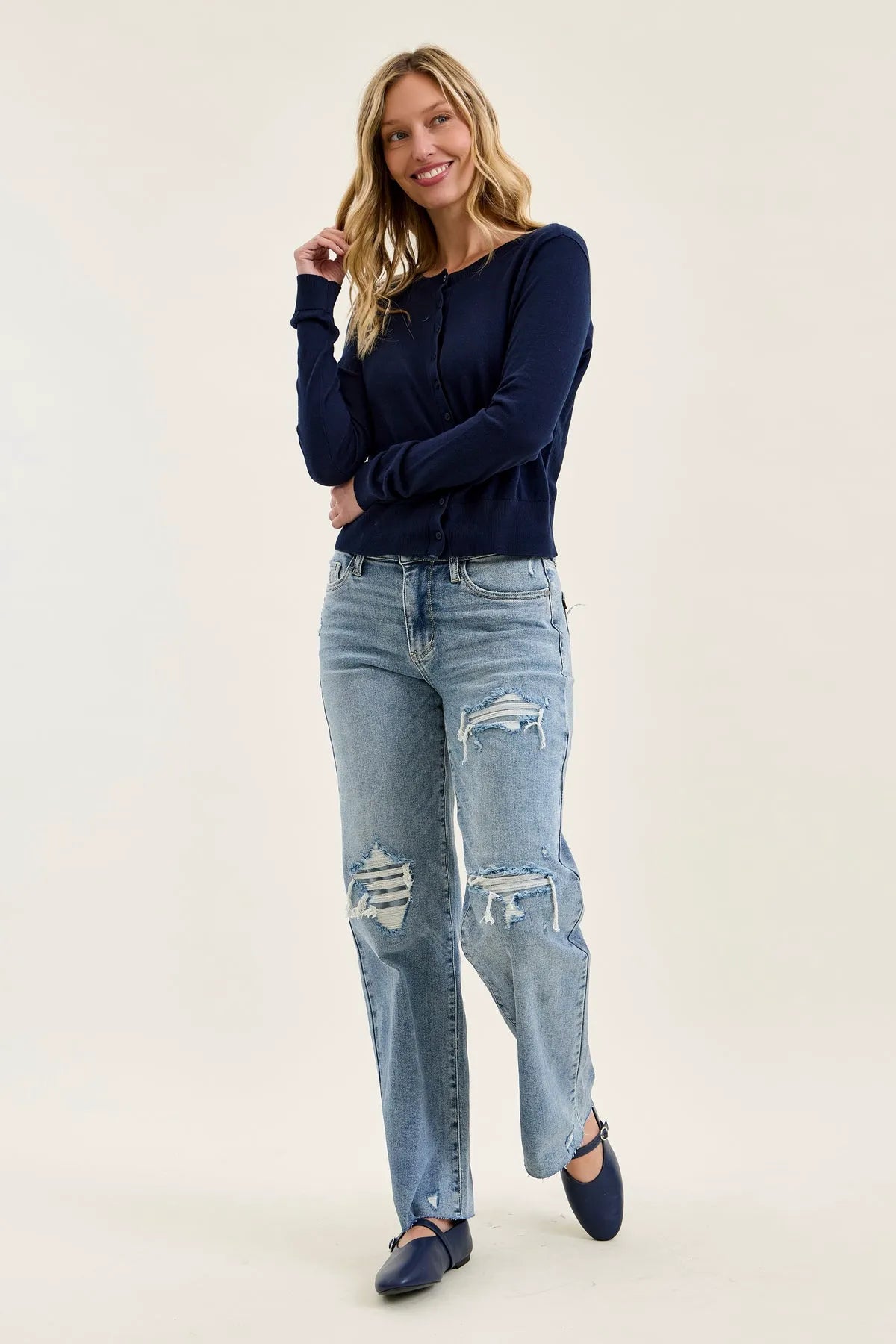 Brenda Retro 90's Destructed Straight Fit