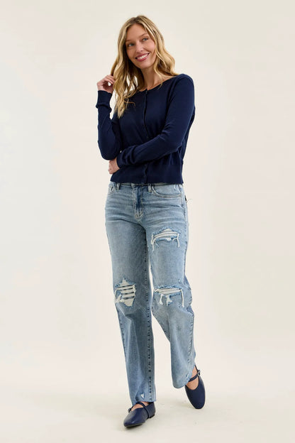 Brenda Retro 90's Destructed Straight Fit