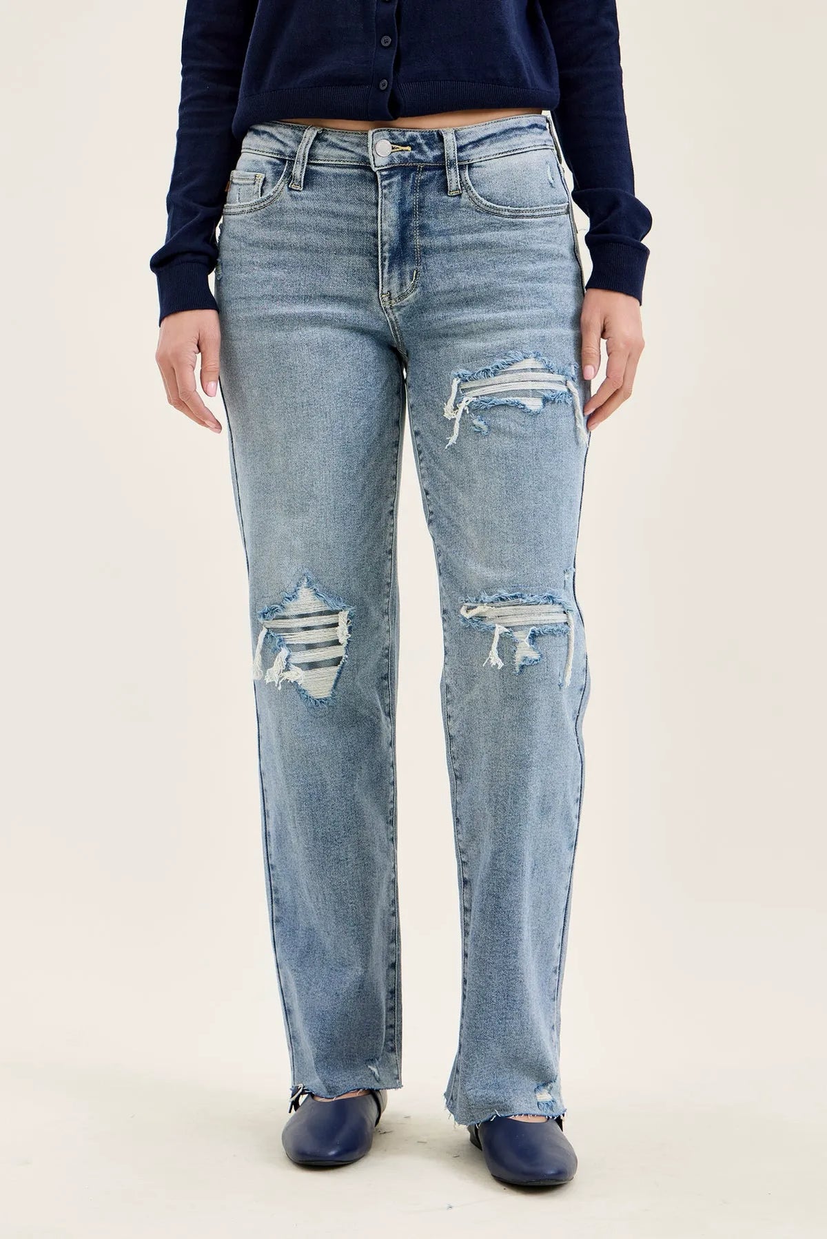 Brenda Retro 90's Destructed Straight Fit
