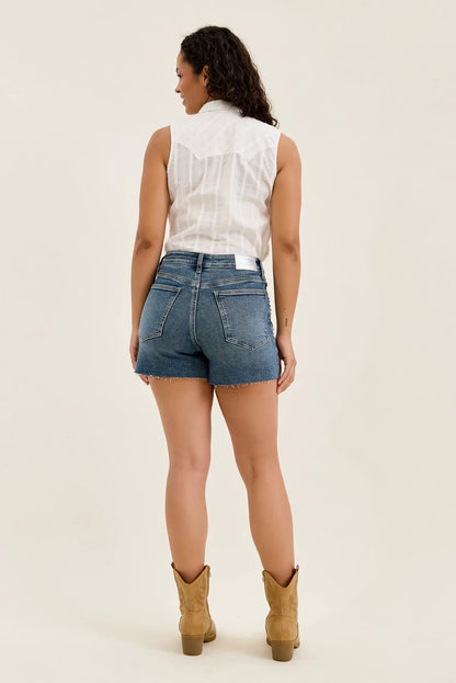 Maggie Rigid Magic Cutoff With Studded Details
