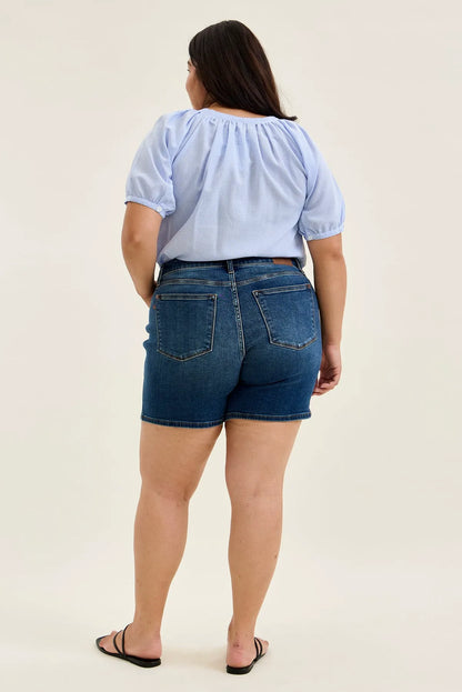 Daryl 2-Button Mid Length Dad Shorts - PLUS