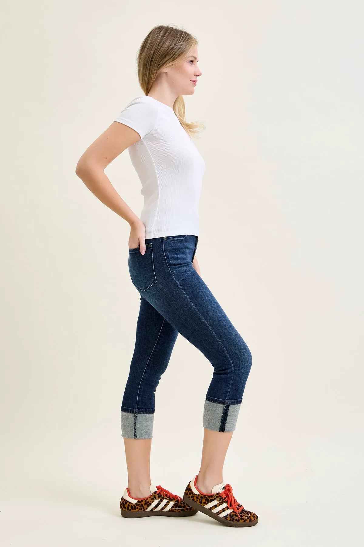 Melanie Double Waist Band Capri