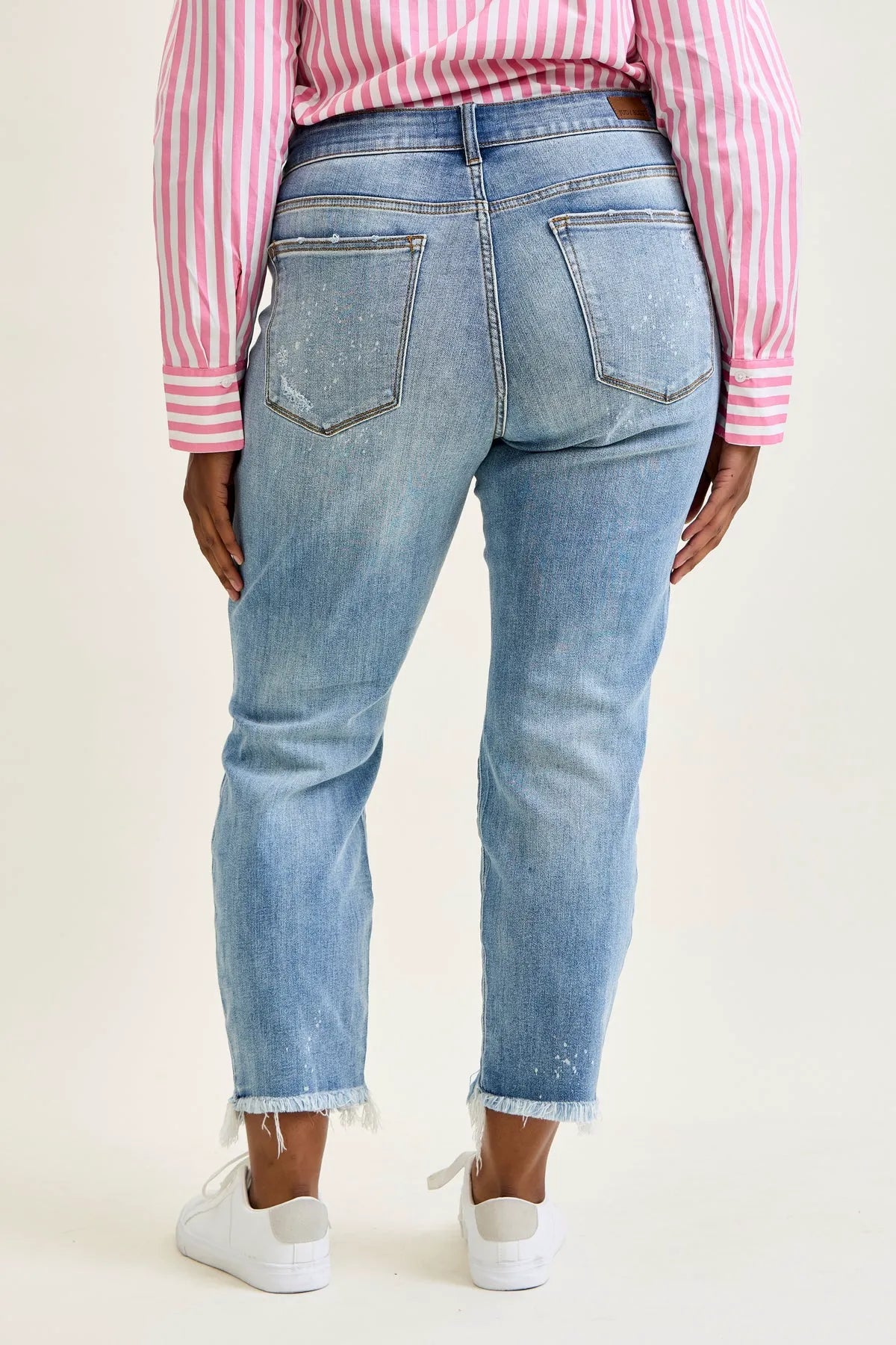 Billie Light Bleach Splash Boyfriend Jeans