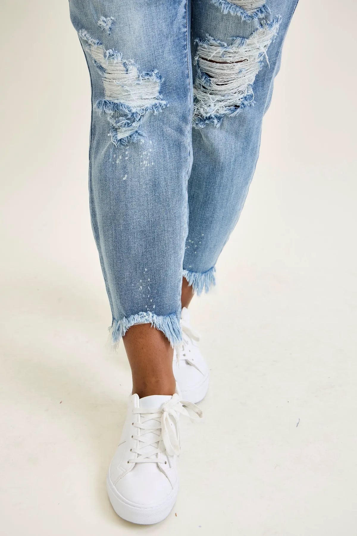 Billie Light Bleach Splash Boyfriend Jeans