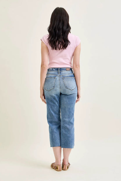 Dottie Distressed Crop Wide Leg