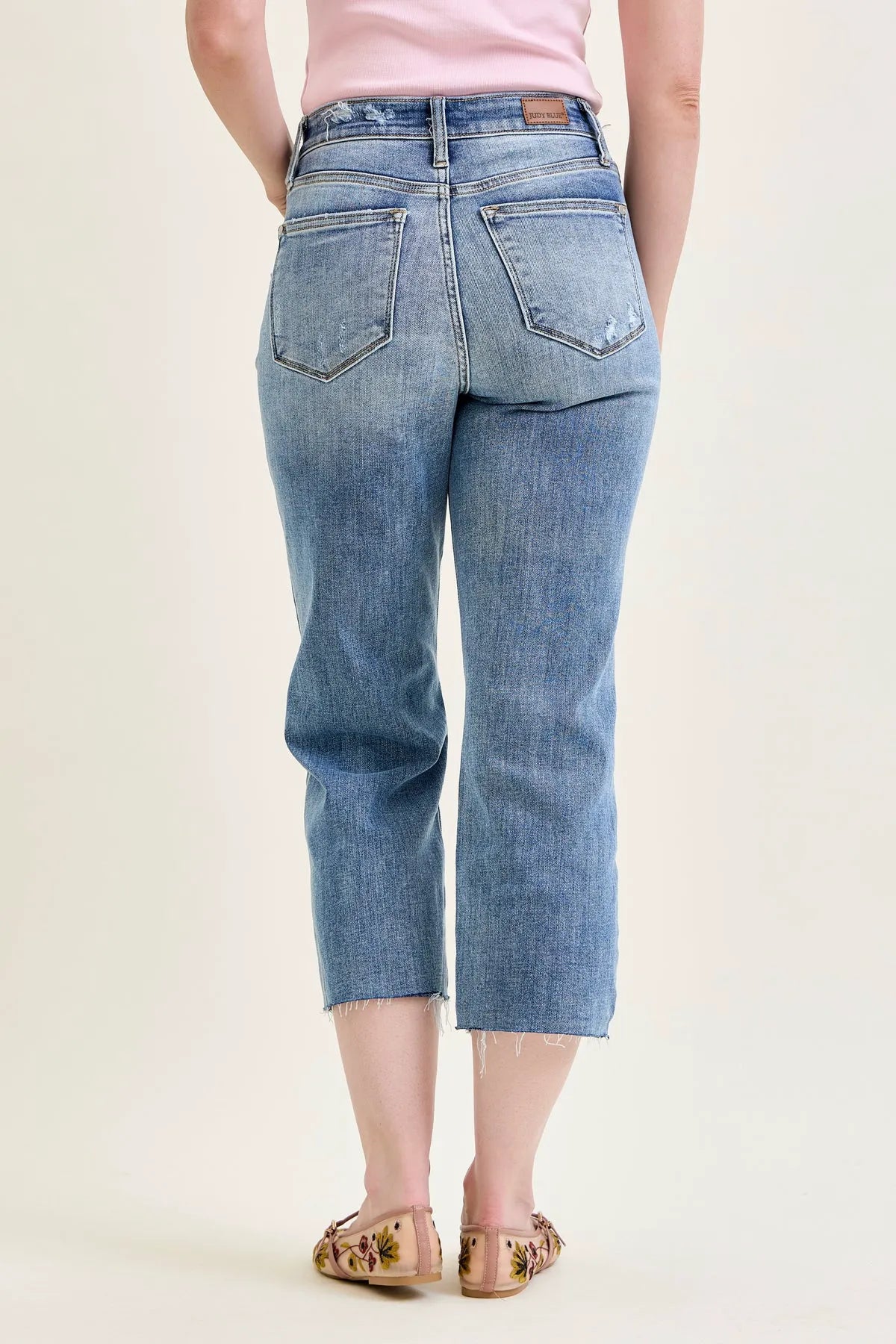 Dottie Distressed Crop Wide Leg