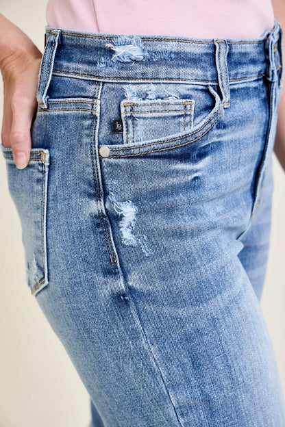 Dottie Distressed Crop Wide Leg
