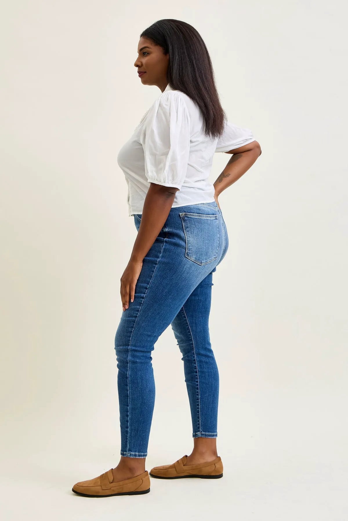 Sienna Classic Button Fly Skinny Jeans - PLUS