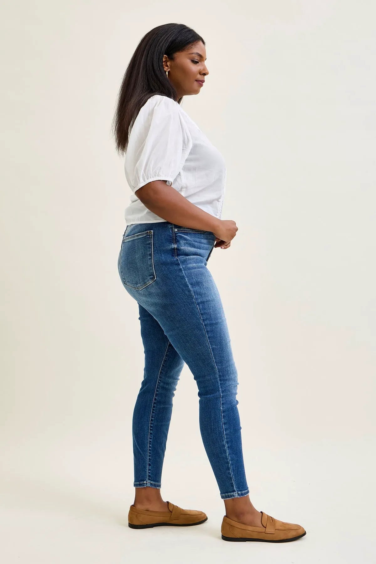 Sienna Classic Button Fly Skinny Jeans - PLUS