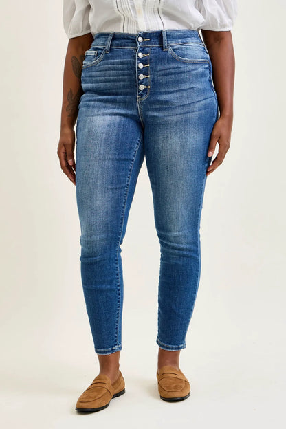 Sienna Classic Button Fly Skinny Jeans - PLUS