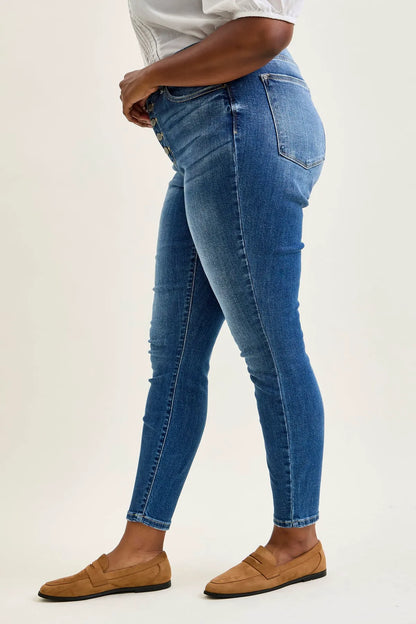 Sienna Classic Button Fly Skinny Jeans - PLUS