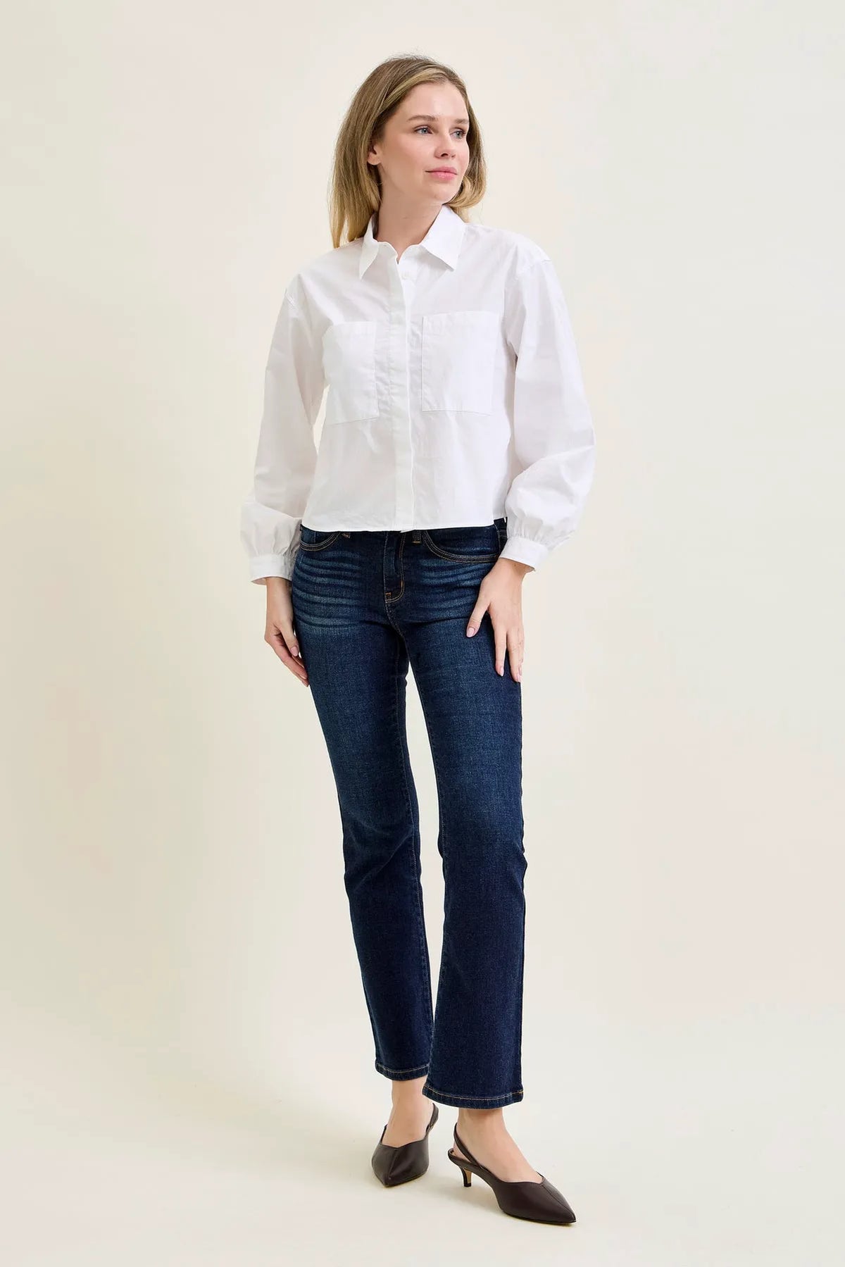 Daisy Whiskered Bootcut Jeans (29" Inseam)