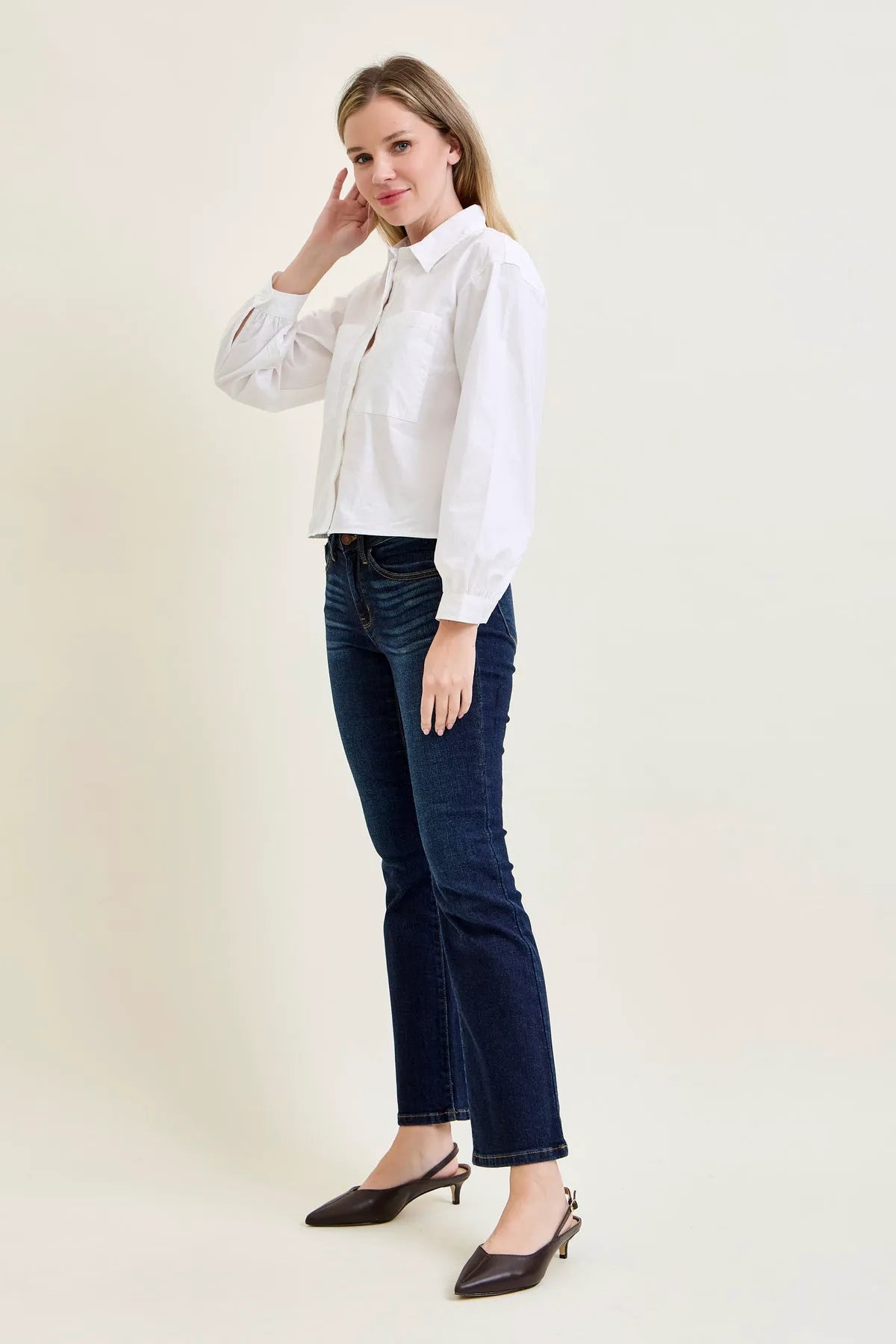 Daisy Whiskered Bootcut Jeans (29" Inseam)