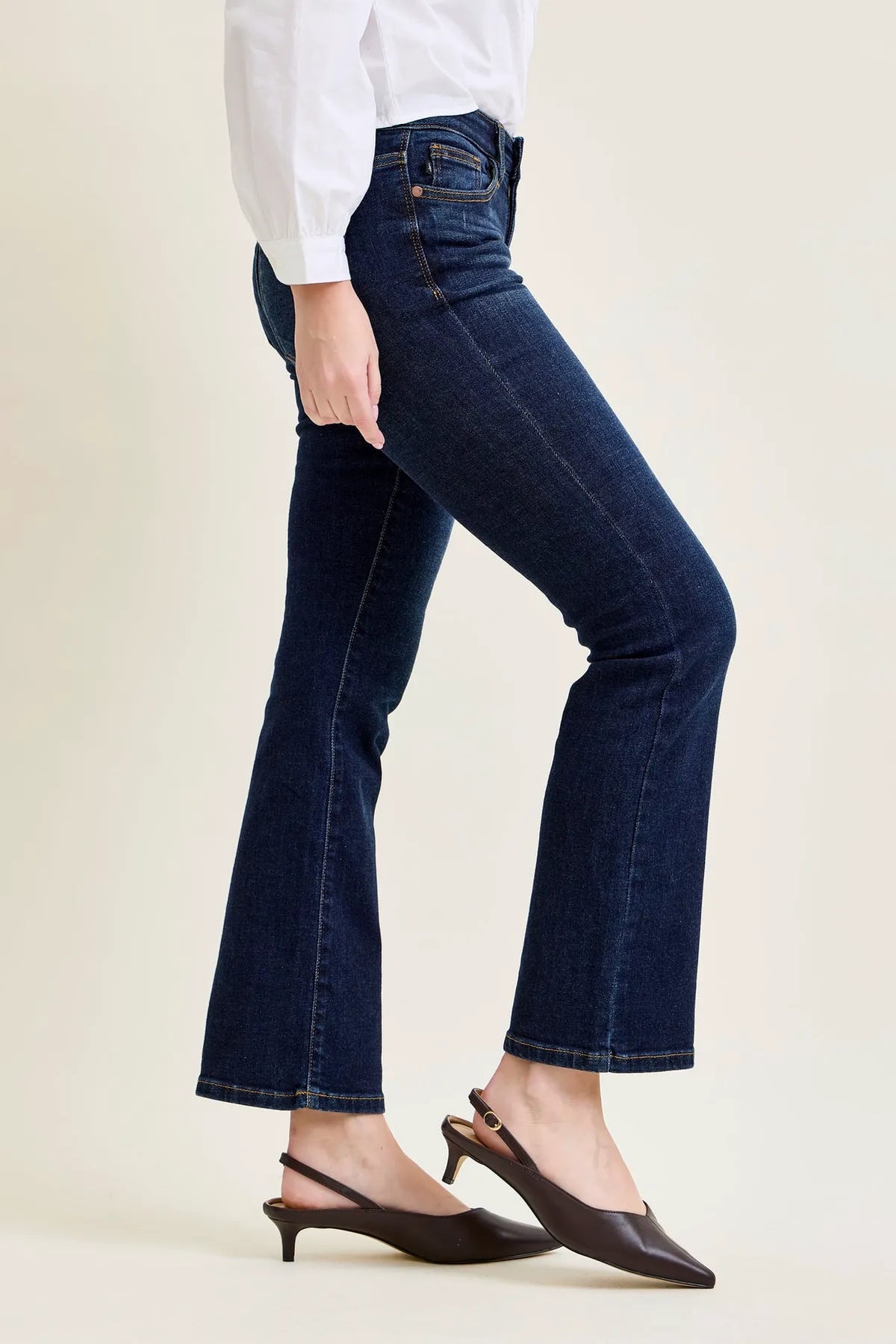 Daisy Whiskered Bootcut Jeans (29" Inseam)