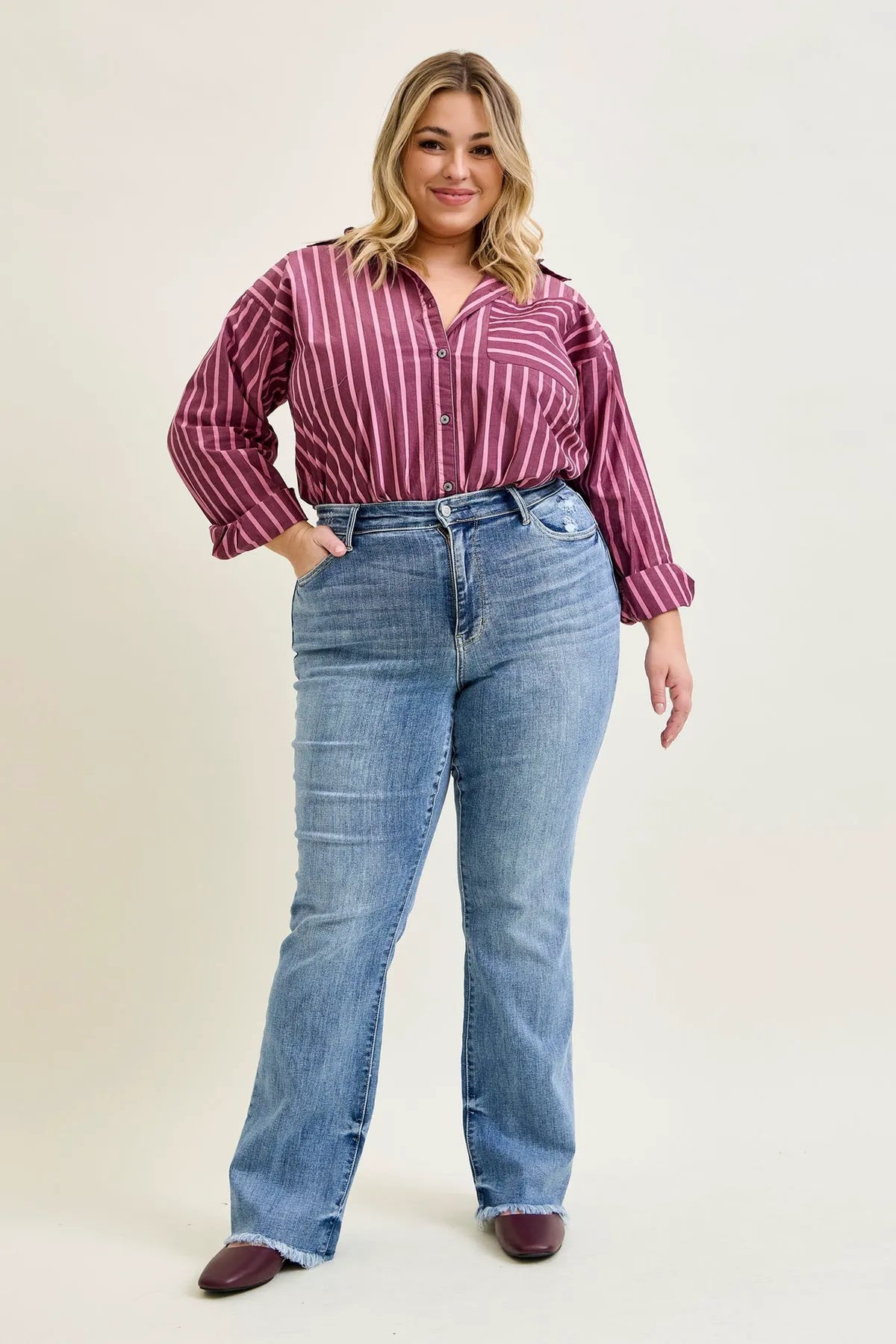 Daisy Bootcut with Fray Hem - PLUS