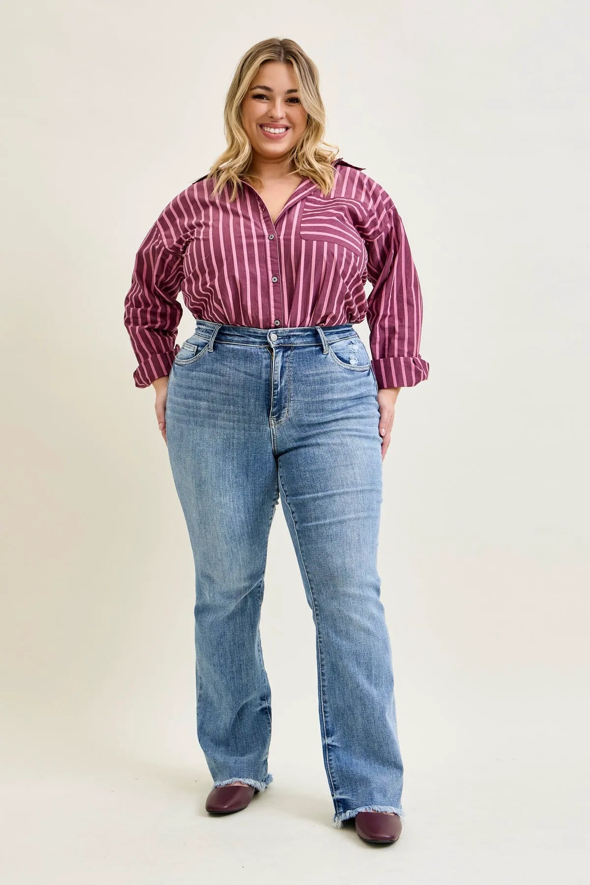 Daisy Bootcut with Fray Hem - PLUS
