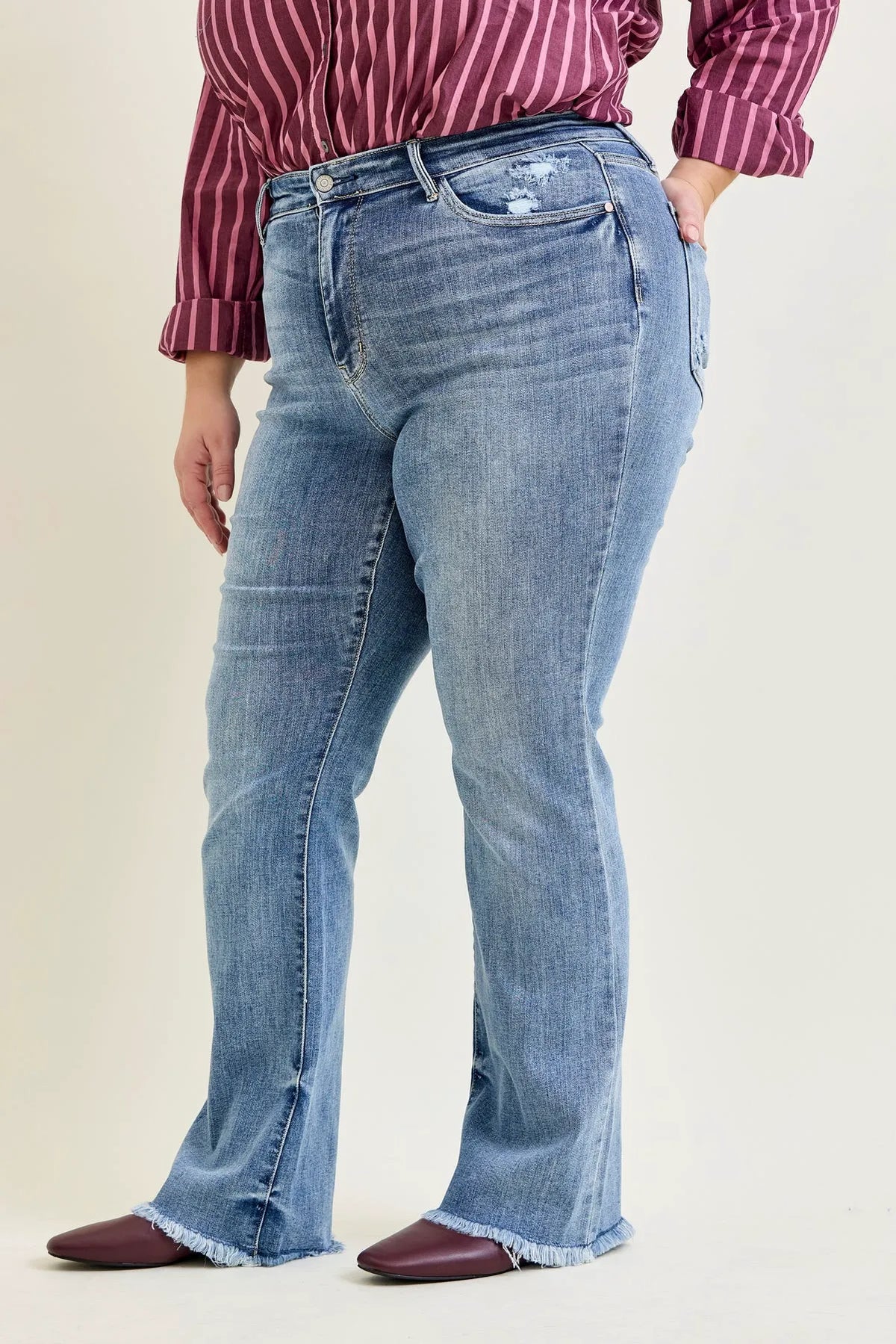 Daisy Bootcut with Fray Hem - PLUS