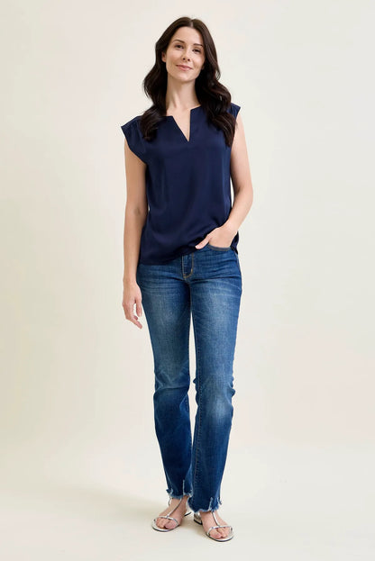 Daisy Distressed Hem Bootcut Jeans