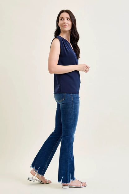 Daisy Distressed Hem Bootcut Jeans