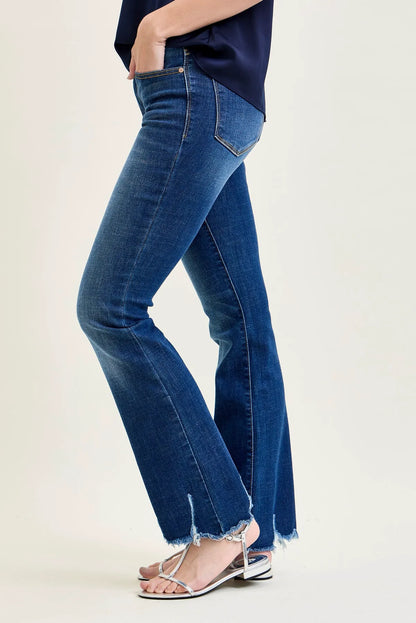 Daisy Distressed Hem Bootcut Jeans