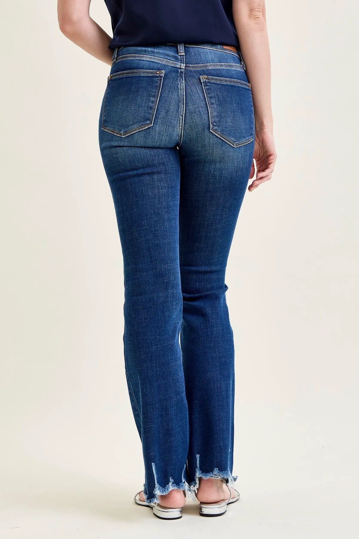 Daisy Distressed Hem Bootcut Jeans