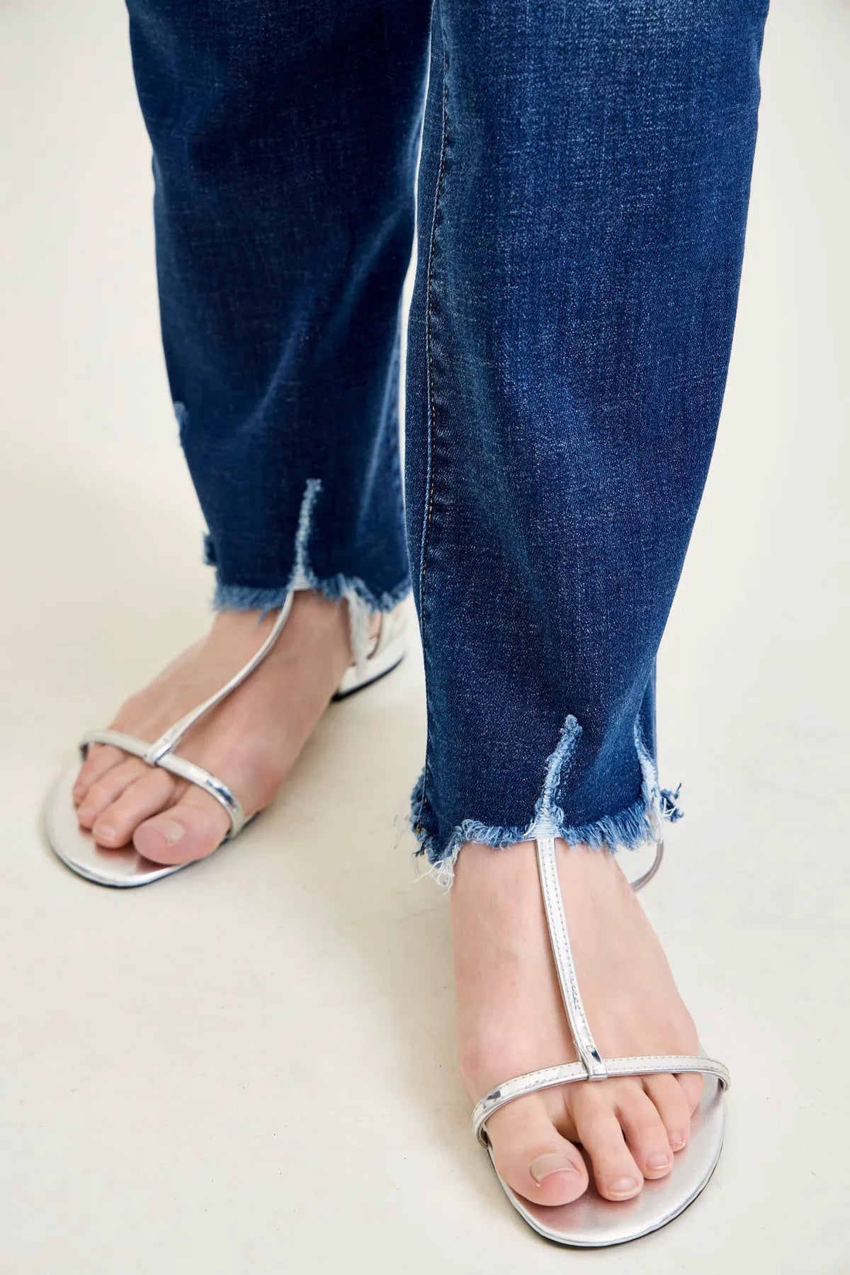 Daisy Distressed Hem Bootcut Jeans