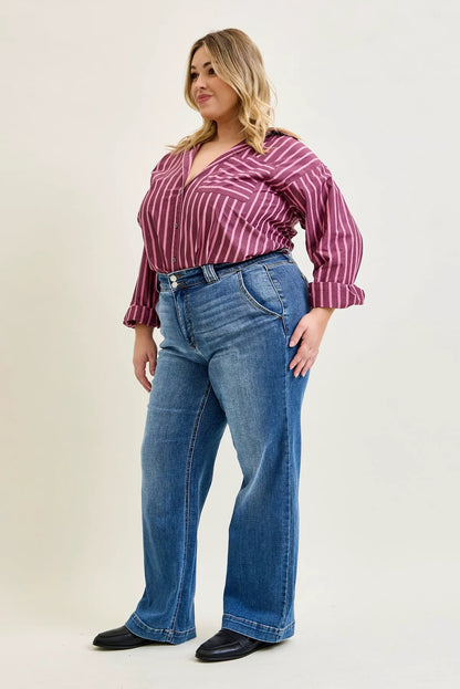 Penny Wide Denim Trouser - PLUS