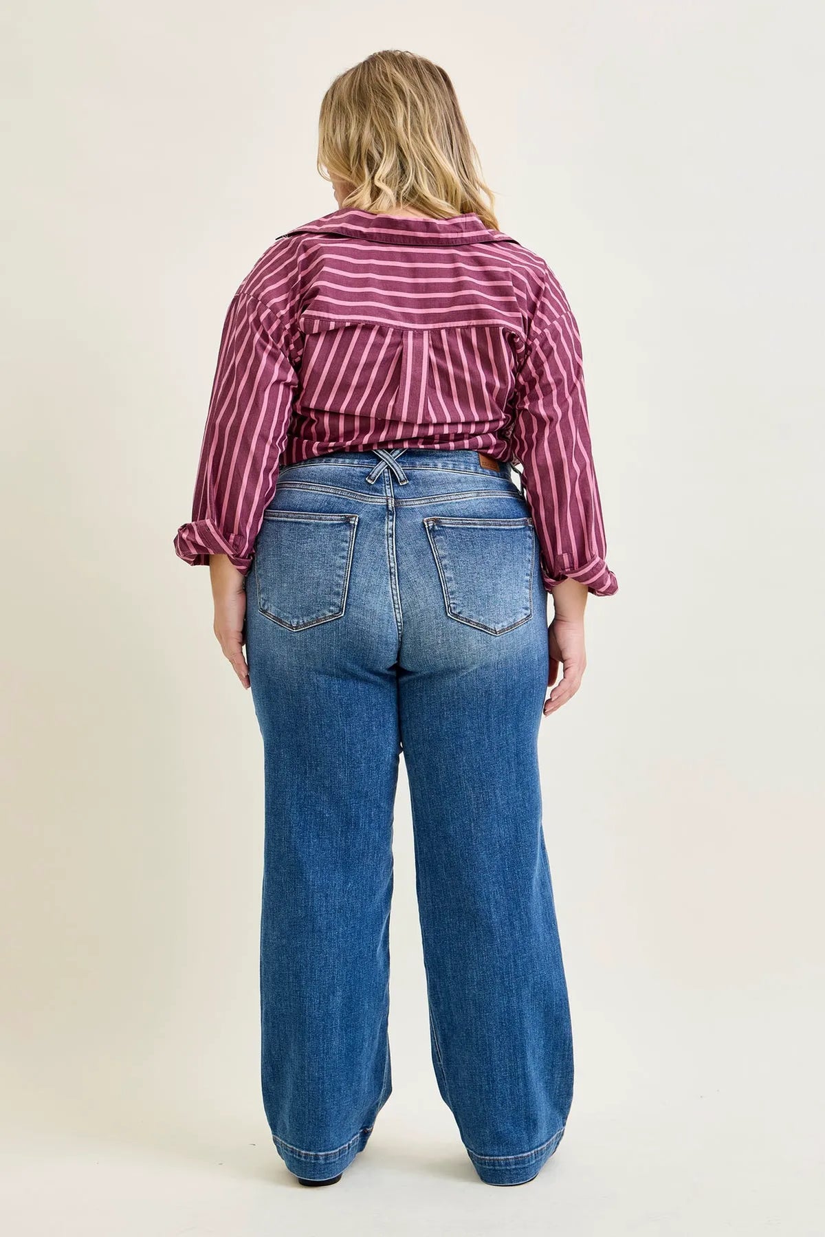 Penny Wide Denim Trouser - PLUS