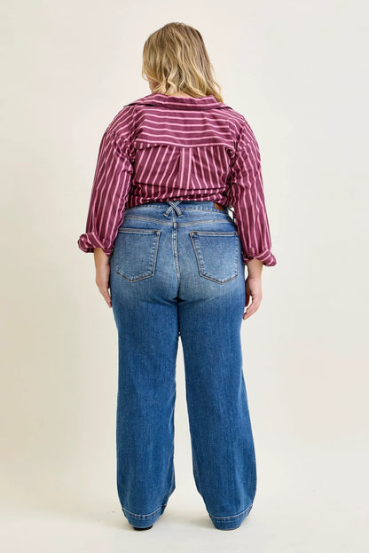 Penny Wide Denim Trouser - PLUS