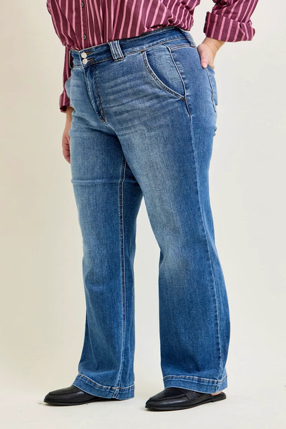 Penny Wide Denim Trouser - PLUS