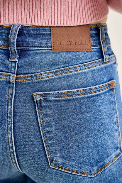 Kimberly Front Seam Detail & Cuffed Straight Fit Jeans